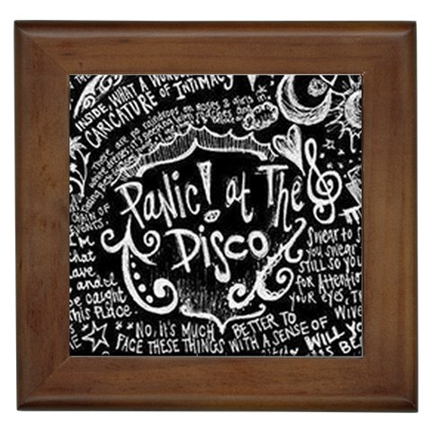 Panic ! At The Disco Lyric Quotes Framed Tile from ArtsNow.com Front