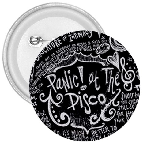 Panic ! At The Disco Lyric Quotes 3  Button from ArtsNow.com Front