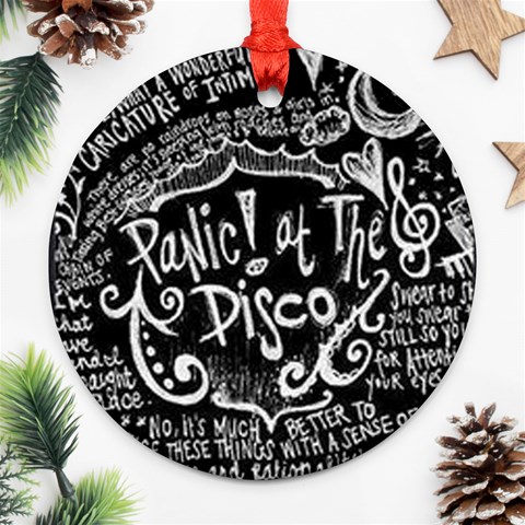 Panic ! At The Disco Lyric Quotes Ornament (Round) from ArtsNow.com Front