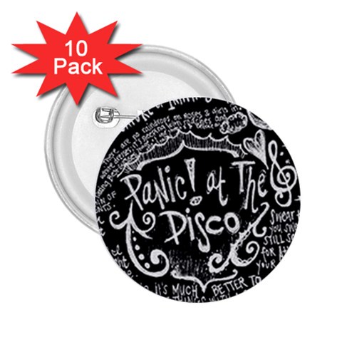 Panic ! At The Disco Lyric Quotes 2.25  Button (10 pack) from ArtsNow.com Front