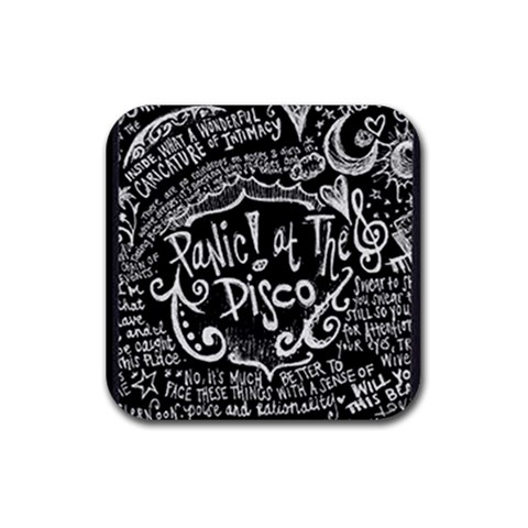 Panic ! At The Disco Lyric Quotes Rubber Coaster (Square) from ArtsNow.com Front