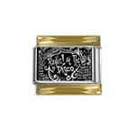 Panic ! At The Disco Lyric Quotes Gold Trim Italian Charm (9mm)