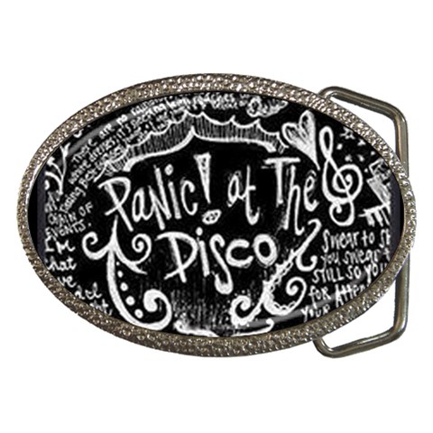 Panic ! At The Disco Lyric Quotes Belt Buckle from ArtsNow.com Front