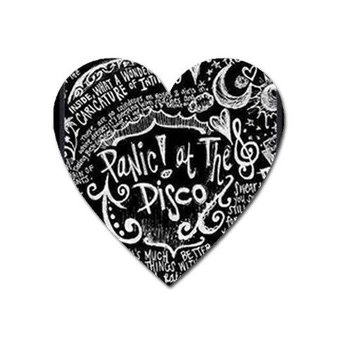 Panic ! At The Disco Lyric Quotes Magnet (Heart) from ArtsNow.com Front