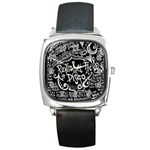 Panic ! At The Disco Lyric Quotes Square Metal Watch