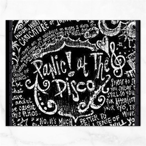 Panic ! At The Disco Lyric Quotes Jigsaw Puzzle (Rectangular) from ArtsNow.com Front