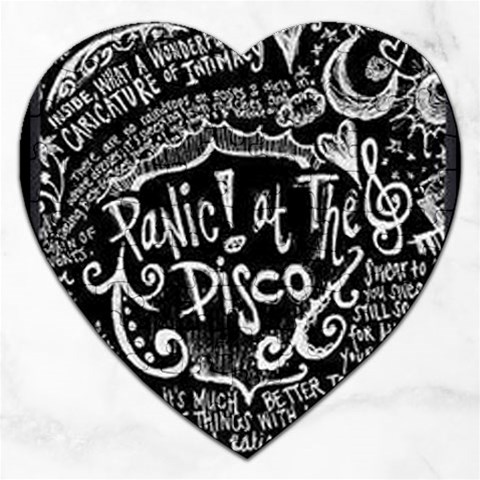 Panic ! At The Disco Lyric Quotes Jigsaw Puzzle (Heart) from ArtsNow.com Front