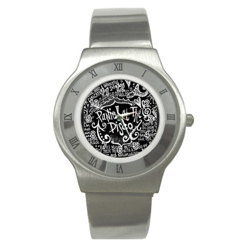 Panic ! At The Disco Lyric Quotes Stainless Steel Watch from ArtsNow.com Front