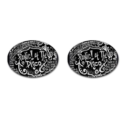 Panic ! At The Disco Lyric Quotes Cufflinks (Oval) from ArtsNow.com Front(Pair)