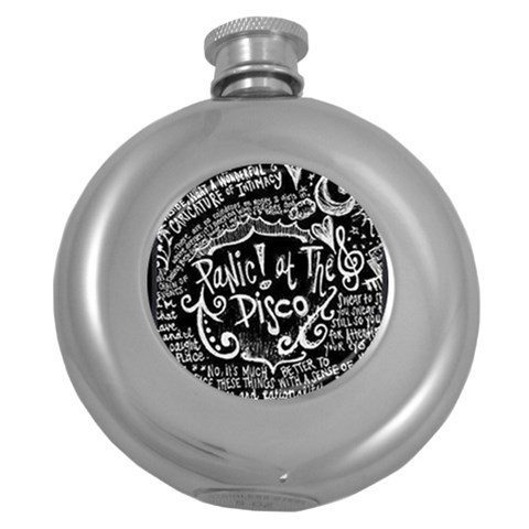 Panic ! At The Disco Lyric Quotes Hip Flask (5 oz) from ArtsNow.com Front