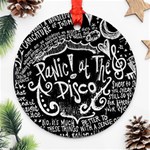 Panic ! At The Disco Lyric Quotes Round Ornament (Two Sides)