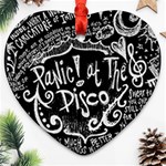 Panic ! At The Disco Lyric Quotes Heart Ornament (Two Sides)