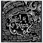 Panic ! At The Disco Lyric Quotes Canvas 12  x 12 