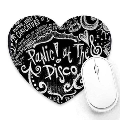 Panic ! At The Disco Lyric Quotes Heart Mousepad from ArtsNow.com Front