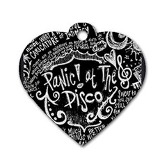 Panic ! At The Disco Lyric Quotes Dog Tag Heart (Two Sides) from ArtsNow.com Front