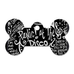 Panic ! At The Disco Lyric Quotes Dog Tag Bone (Two Sides) from ArtsNow.com Back