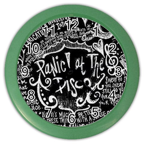 Panic ! At The Disco Lyric Quotes Color Wall Clock from ArtsNow.com Front