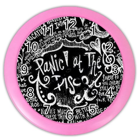 Panic ! At The Disco Lyric Quotes Color Wall Clock from ArtsNow.com Front
