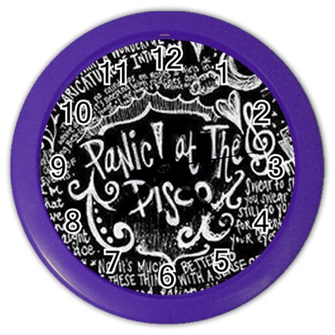 Panic ! At The Disco Lyric Quotes Color Wall Clock from ArtsNow.com Front
