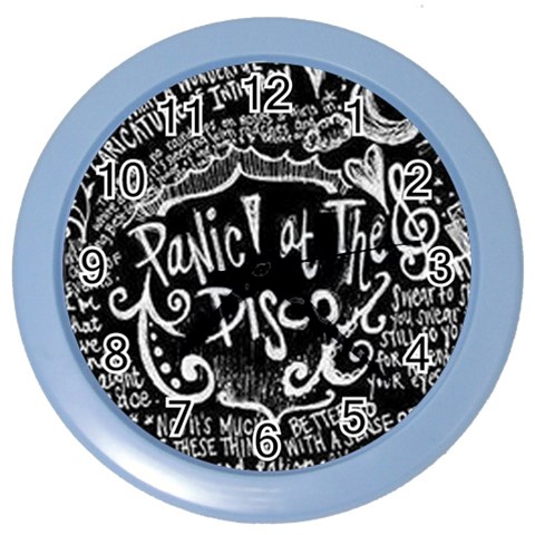 Panic ! At The Disco Lyric Quotes Color Wall Clock from ArtsNow.com Front