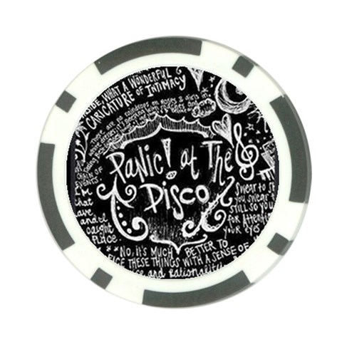 Panic ! At The Disco Lyric Quotes Poker Chip Card Guard from ArtsNow.com Front