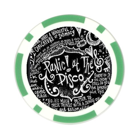 Panic ! At The Disco Lyric Quotes Poker Chip Card Guard from ArtsNow.com Front