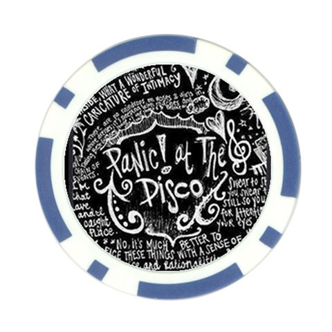 Panic ! At The Disco Lyric Quotes Poker Chip Card Guard from ArtsNow.com Front