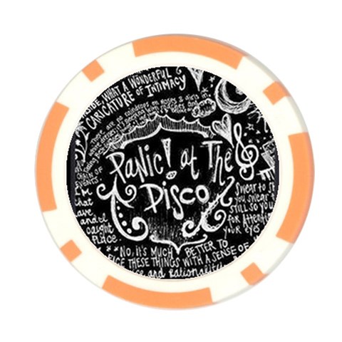 Panic ! At The Disco Lyric Quotes Poker Chip Card Guard from ArtsNow.com Front