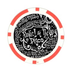 Panic ! At The Disco Lyric Quotes Poker Chip Card Guard from ArtsNow.com Front