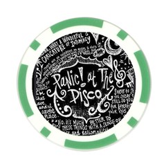Panic ! At The Disco Lyric Quotes Poker Chip Card Guard from ArtsNow.com Front
