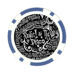 Panic ! At The Disco Lyric Quotes Poker Chip Card Guard from ArtsNow.com Front
