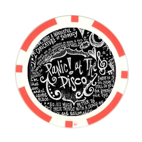 Panic ! At The Disco Lyric Quotes Poker Chip Card Guard from ArtsNow.com Back