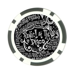 Panic ! At The Disco Lyric Quotes Poker Chip Card Guard from ArtsNow.com Back