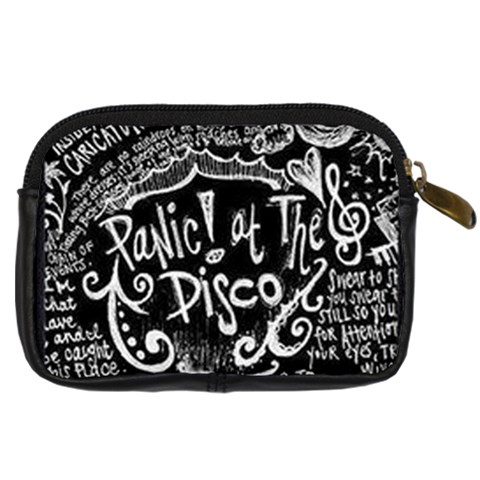 Panic ! At The Disco Lyric Quotes Digital Camera Leather Case from ArtsNow.com Back