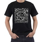 Panic ! At The Disco Lyric Quotes Men s T-Shirt (Black)