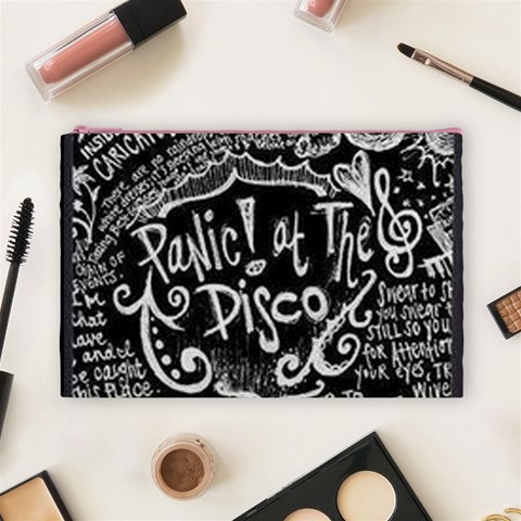 Panic ! At The Disco Lyric Quotes Cosmetic Bag (Large) from ArtsNow.com Front