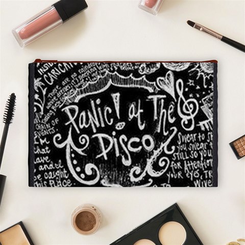Panic ! At The Disco Lyric Quotes Cosmetic Bag (Large) from ArtsNow.com Front