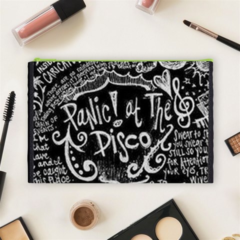 Panic ! At The Disco Lyric Quotes Cosmetic Bag (Large) from ArtsNow.com Front