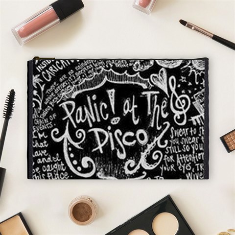 Panic ! At The Disco Lyric Quotes Cosmetic Bag (Large) from ArtsNow.com Front