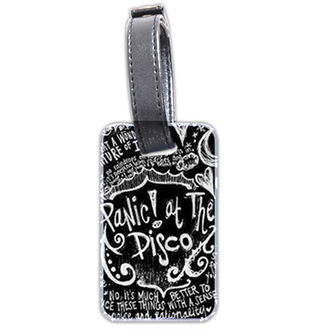 Panic ! At The Disco Lyric Quotes Luggage Tag (two sides) from ArtsNow.com Front