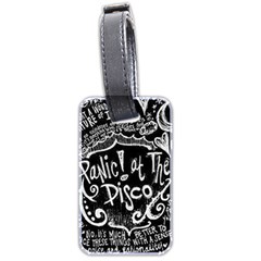 Panic ! At The Disco Lyric Quotes Luggage Tag (two sides) from ArtsNow.com Front