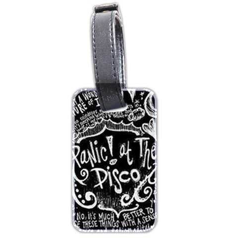 Panic ! At The Disco Lyric Quotes Luggage Tag (two sides) from ArtsNow.com Back