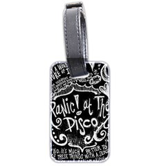 Panic ! At The Disco Lyric Quotes Luggage Tag (two sides) from ArtsNow.com Back