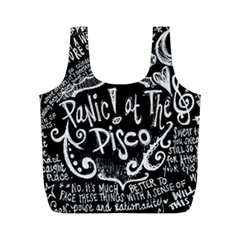 Panic ! At The Disco Lyric Quotes Full Print Recycle Bag (M) from ArtsNow.com Front