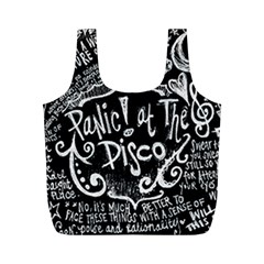 Panic ! At The Disco Lyric Quotes Full Print Recycle Bag (M) from ArtsNow.com Back