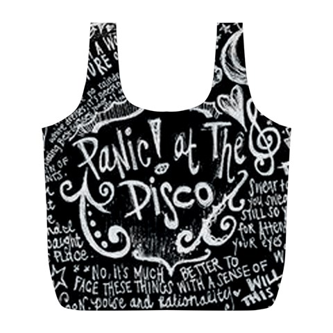 Panic ! At The Disco Lyric Quotes Full Print Recycle Bag (L) from ArtsNow.com Front
