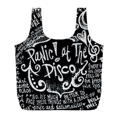 Panic ! At The Disco Lyric Quotes Full Print Recycle Bag (L) from ArtsNow.com Back