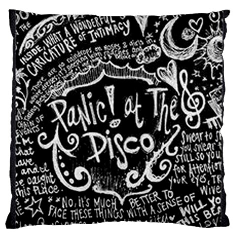 Panic ! At The Disco Lyric Quotes Large Flano Cushion Case (One Side) from ArtsNow.com Front