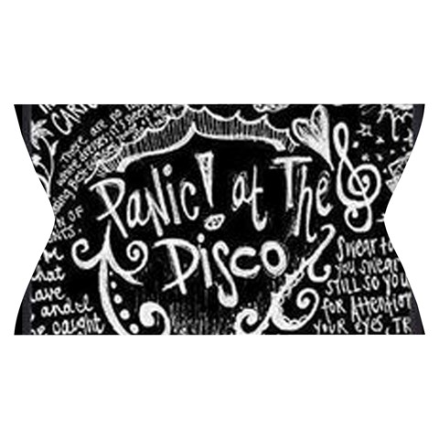 Panic ! At The Disco Lyric Quotes Yoga Cropped Leggings from ArtsNow.com Waistband Front
