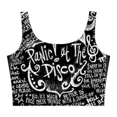 Panic ! At The Disco Lyric Quotes Midi Sleeveless Dress from ArtsNow.com Top Front